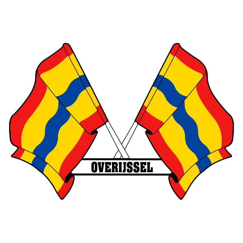 Zwei Flaggen mit dem Text OVERIJSSEL
