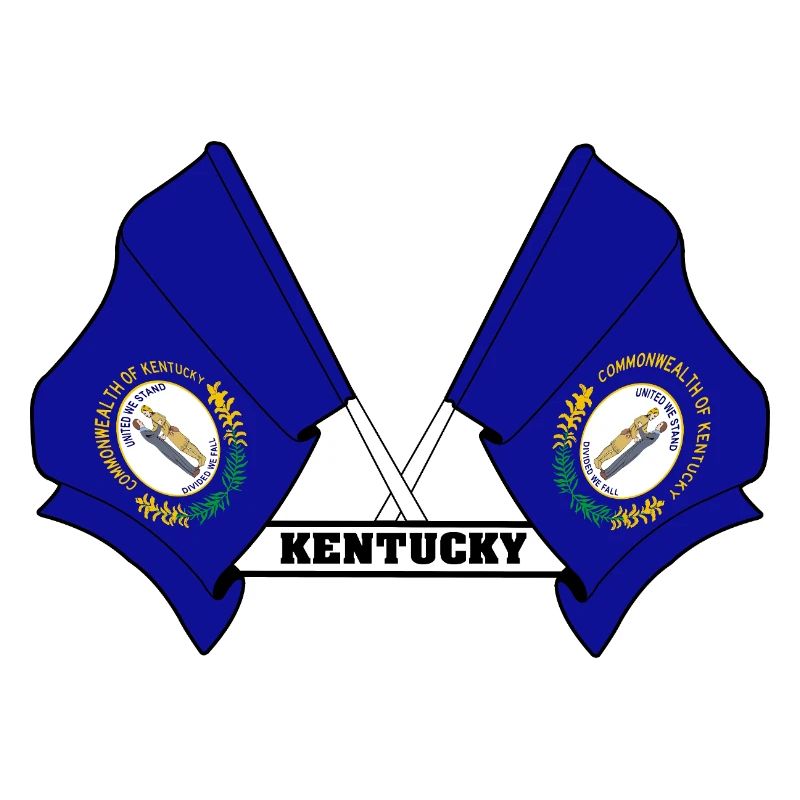 Two flags text KENTUCKY