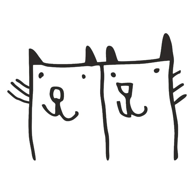 Verspielte Katzenillustration 
