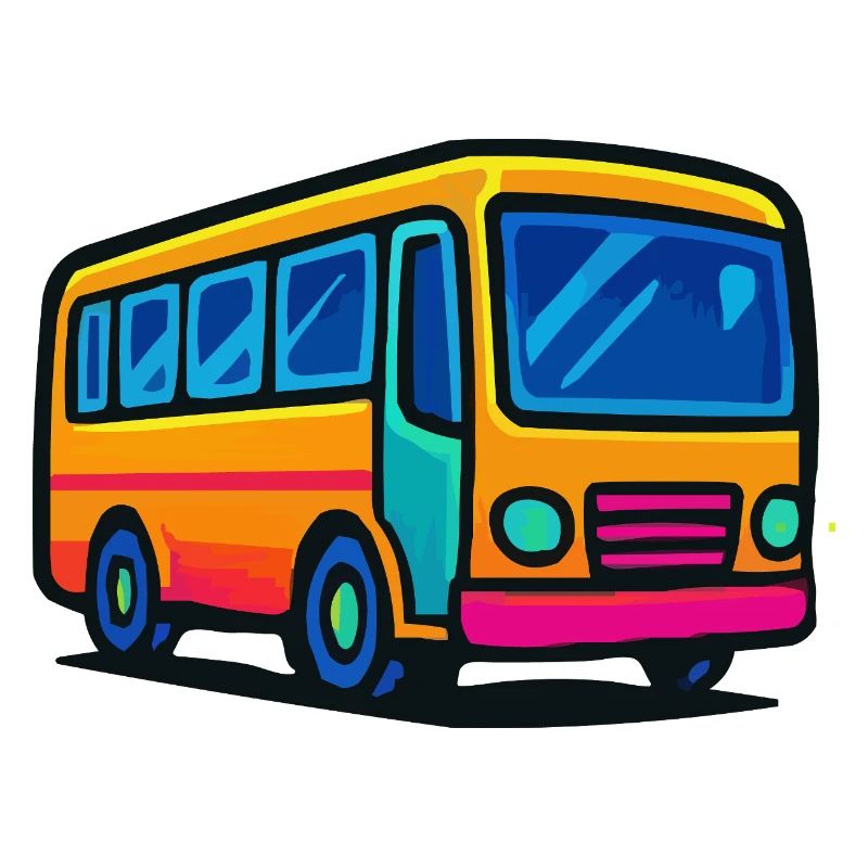  Comic-Bus Illustration