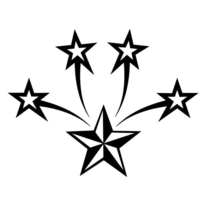 Star with four radiating stars above it
