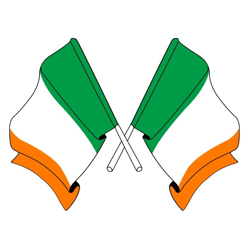 Deux drapeaux croisés de l’Irlande