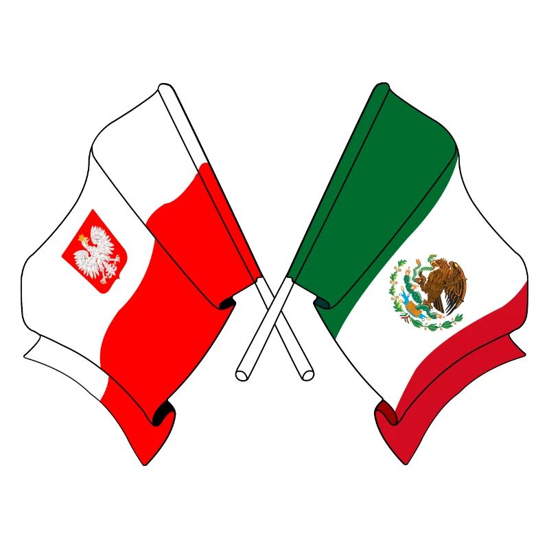 Drapeau de la Pologne, drapeau du Mexique