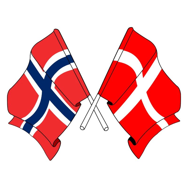 Drapeau de la Norvège, drapeau du Danemark