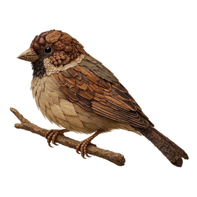 Spatz im Naturlook