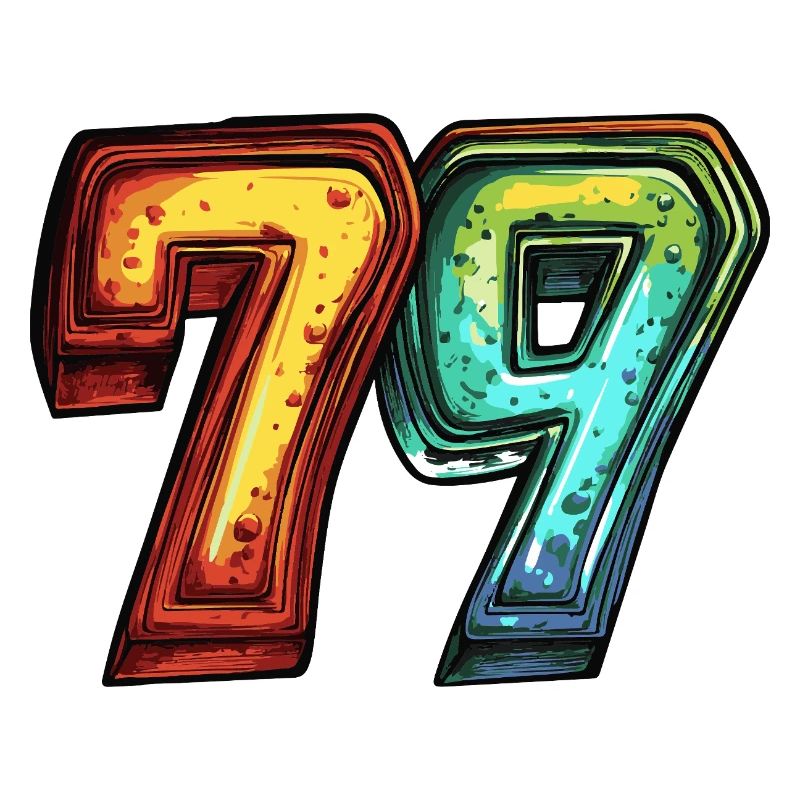 79 Zahl Bunt