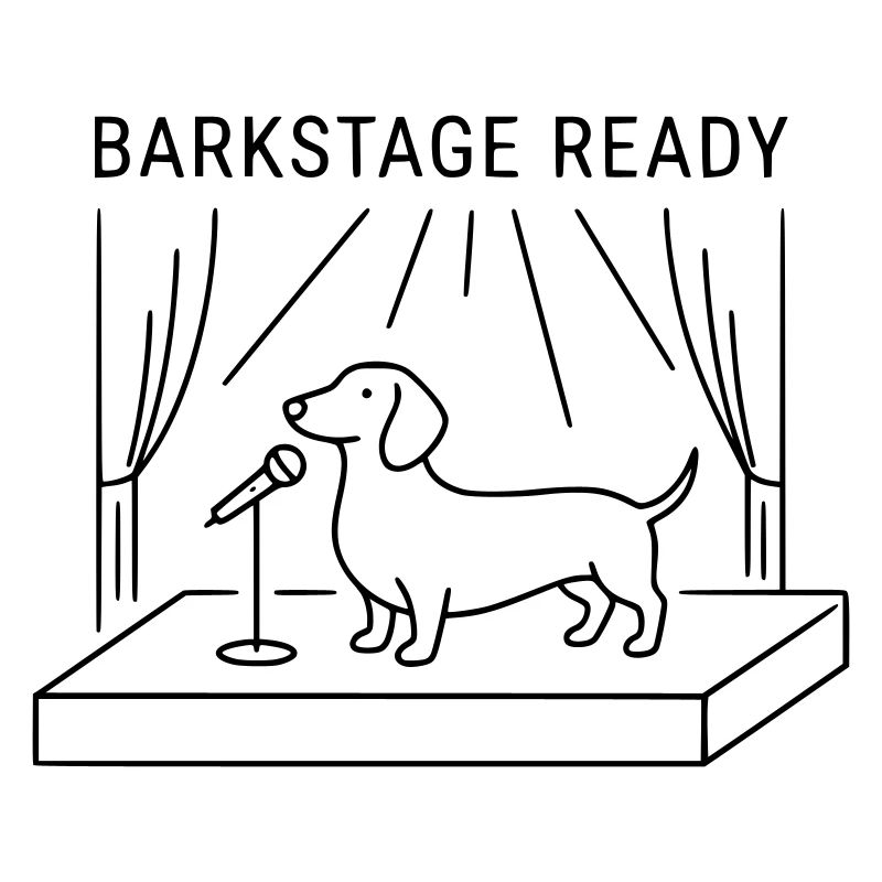 Festival de scène Barkstage Ready Dachshund Dog