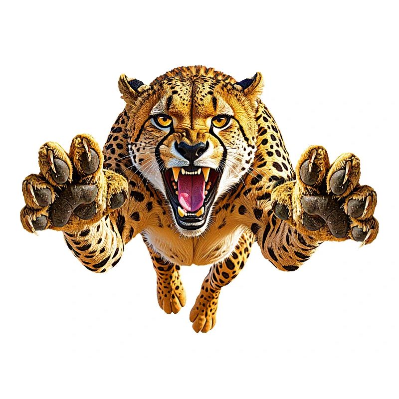 Guépard dans le saut