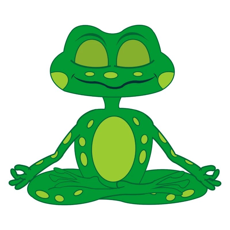 zen meditation frog
