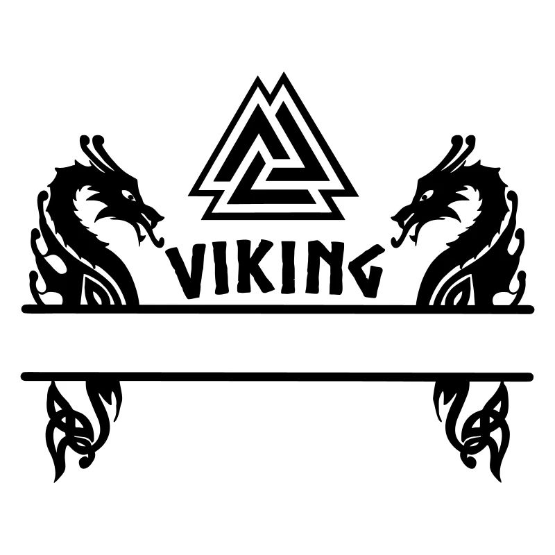 Viking deux dragons Valknut , nœud Odins