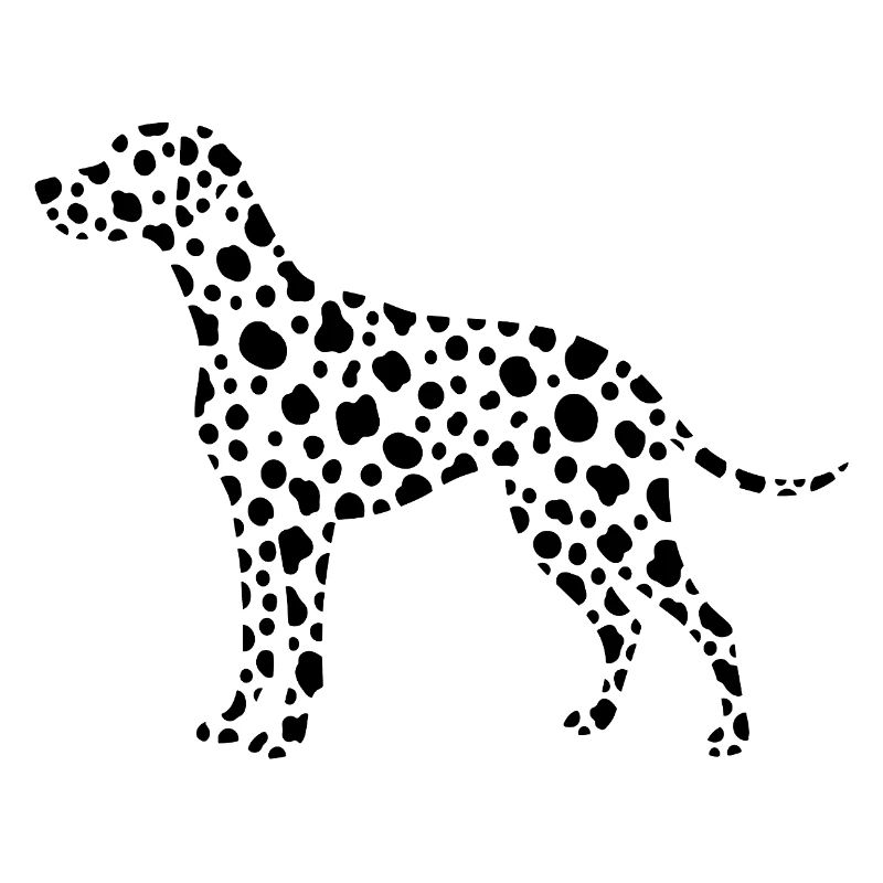 Conception de points de silhouette dalmate