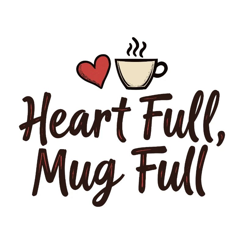 Heart Full, Mug Full – Coffee, Mulled Wine – Love