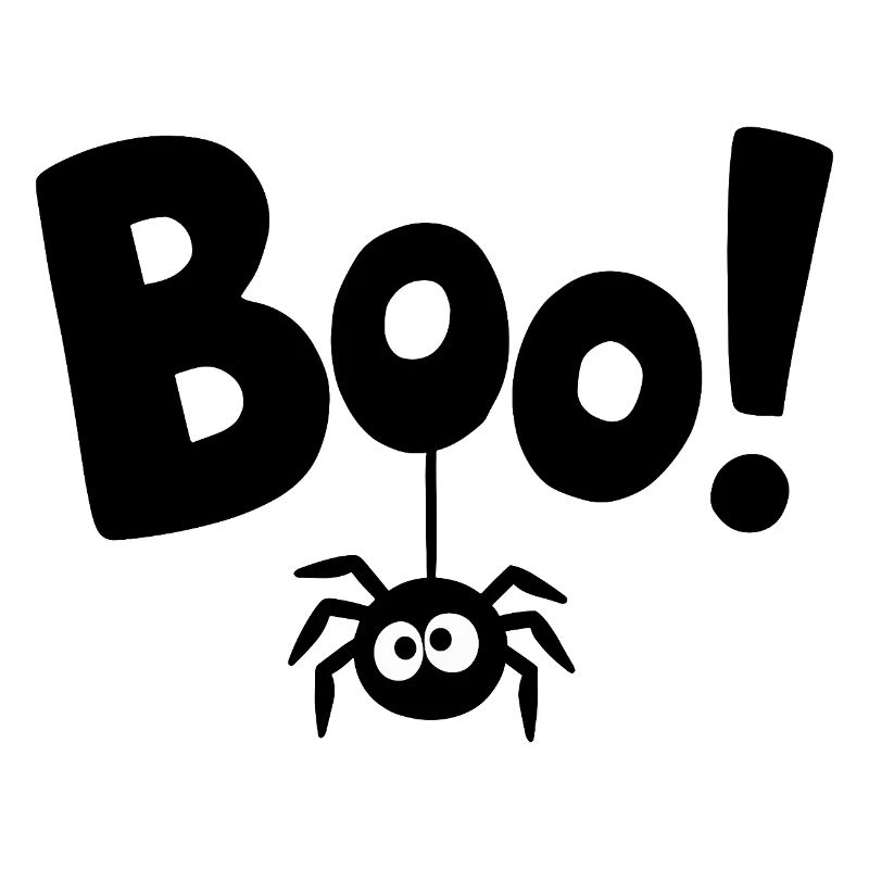 BOO! Lustiges Spinnen-Statement Spruch