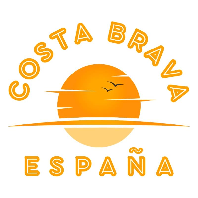 Costa Brava España Sunset Logo