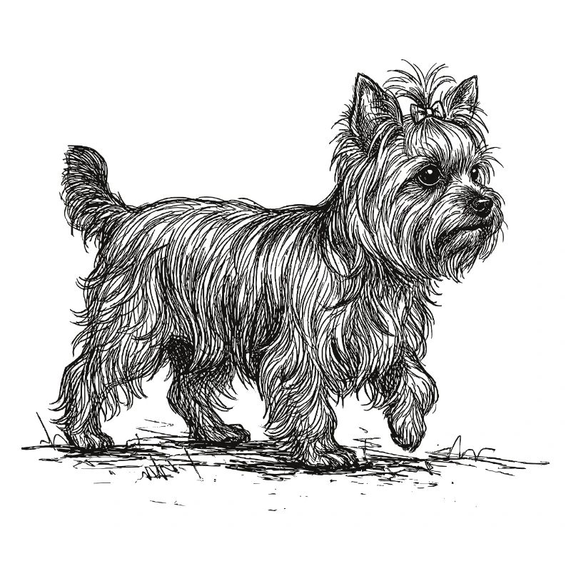 Yorkshire Terrier Sketch – Dog Design