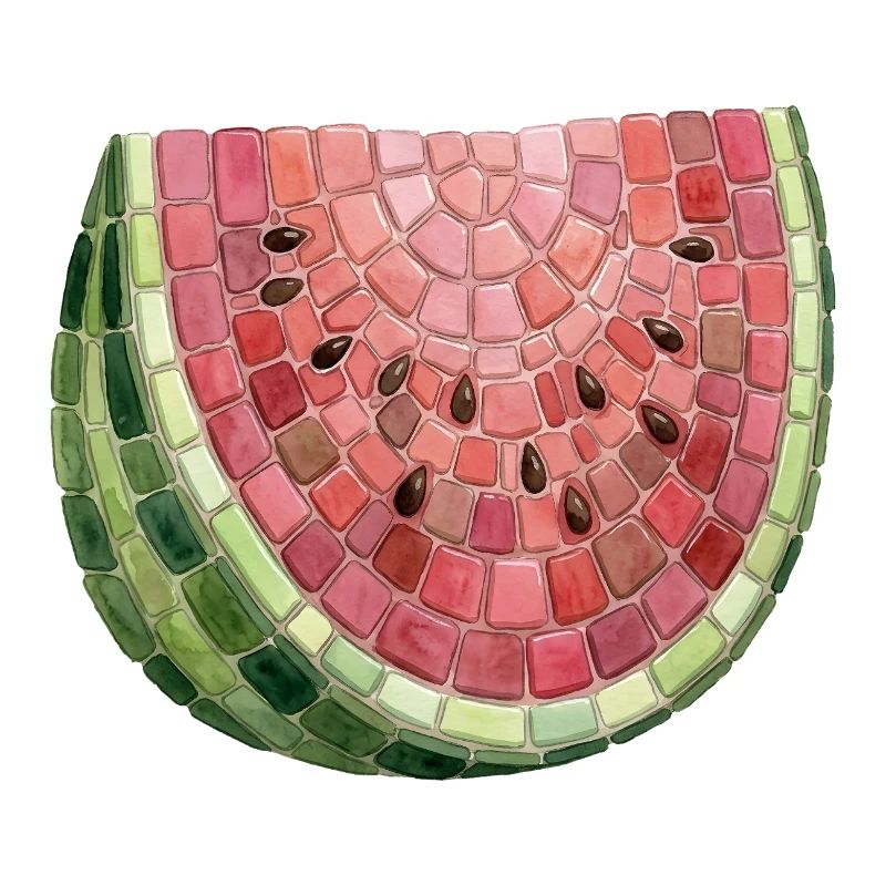 Mosaïque de pastèque - Cadeau d’art d’été