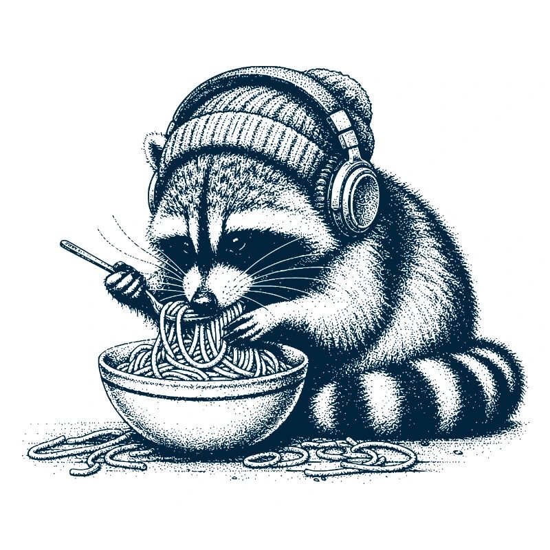 Spaghetti Waschbär