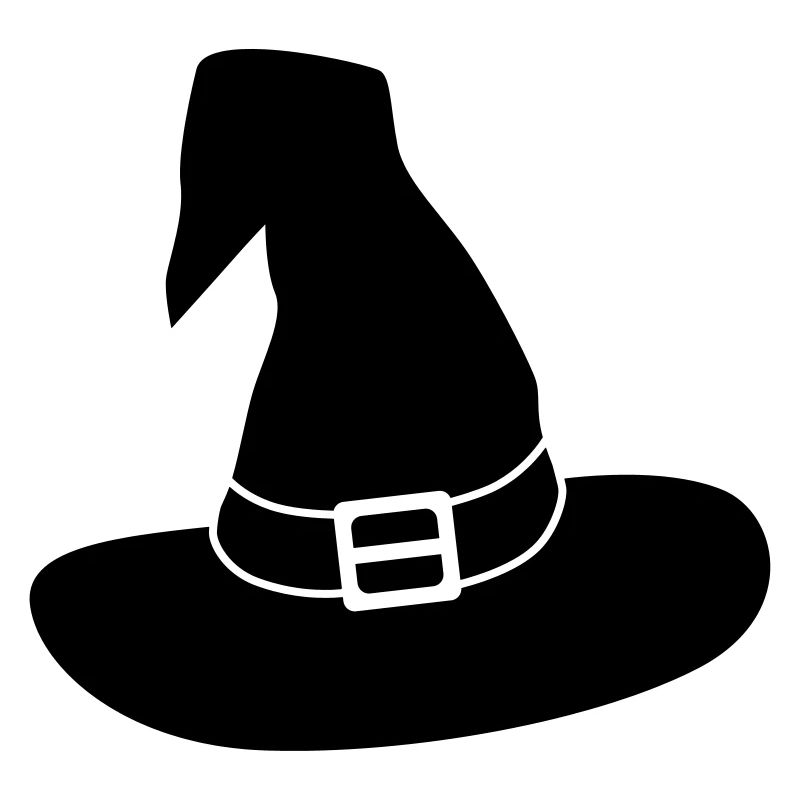 Hexenhut / schwarz-weiß / einfärbbar