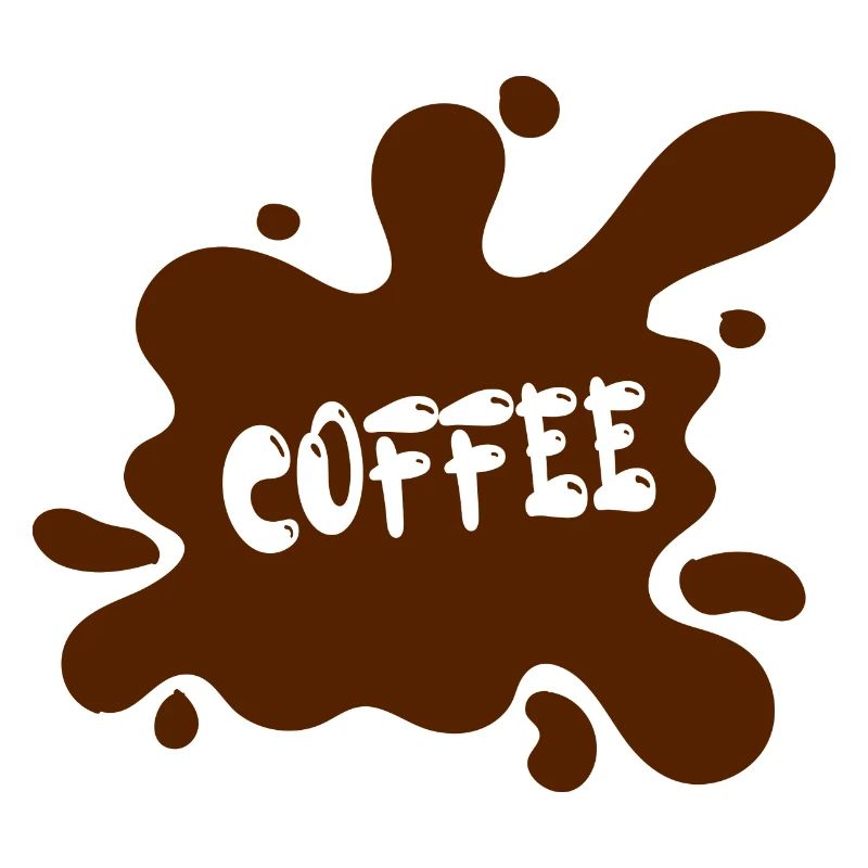 Kaffeefleck mit künstlerischem Design