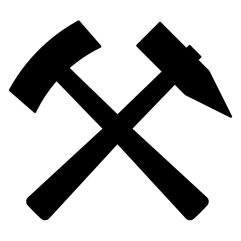 Miner's sign mallet iron Erzgebirge colliery