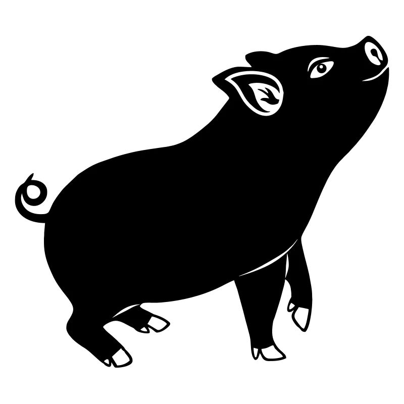 Schweineemblem Schattenbild