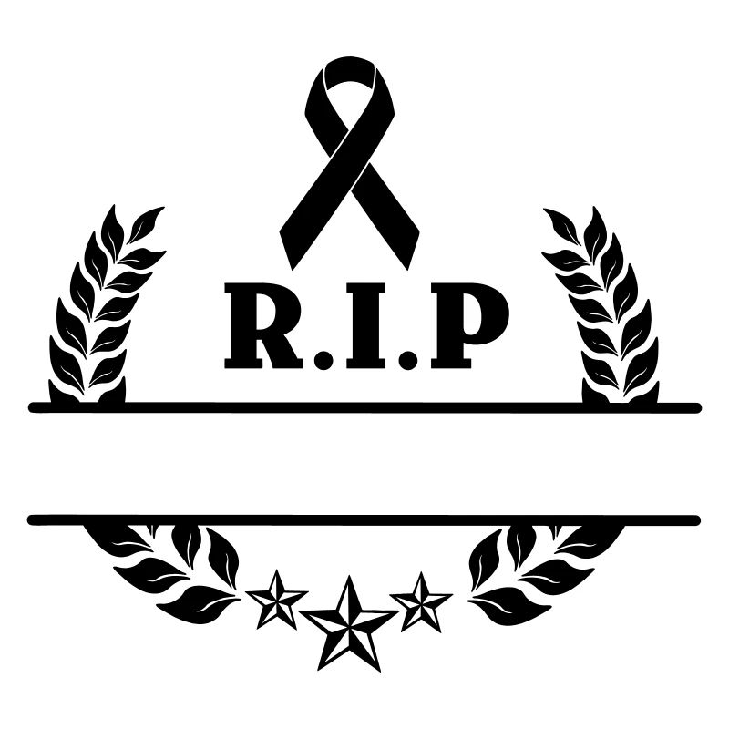 Repose en paix Logo couronne de laurier