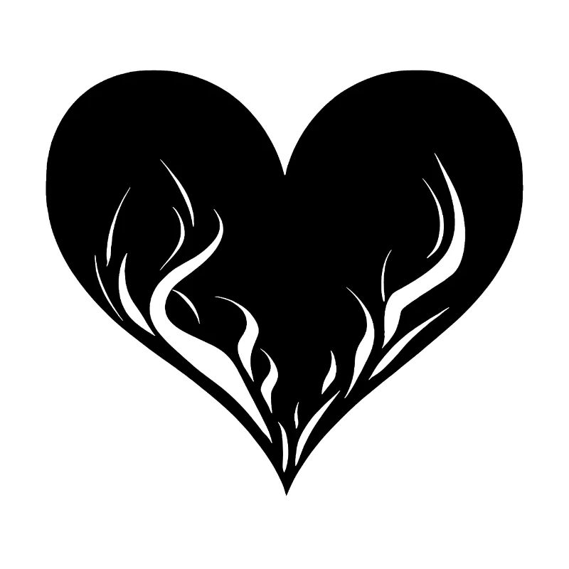 Herz mit Flammen