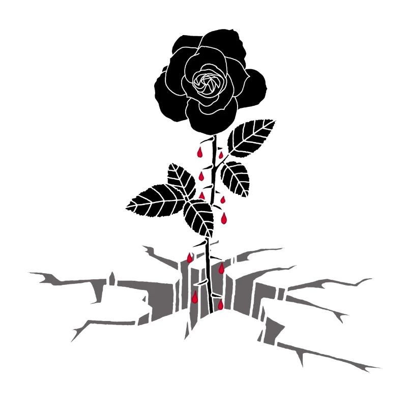 Blutrünstige schwarze Rose