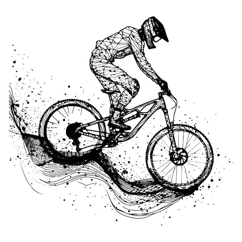 Dessin au trait cycliste