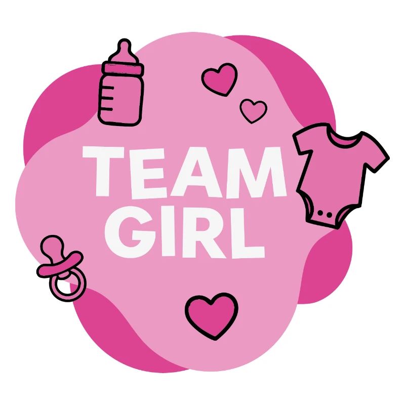 Conception de la douche de bébé de l’équipe de fille