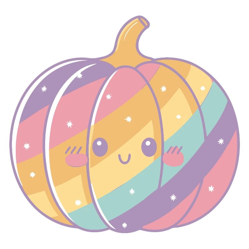 Rainbow pastel pumpkin