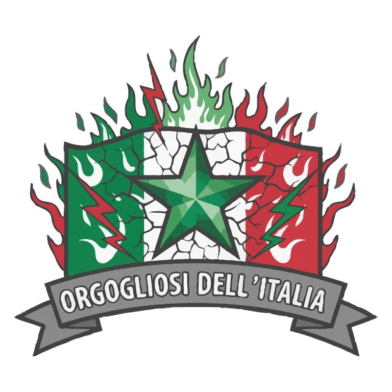Italian Pride with Flame Star