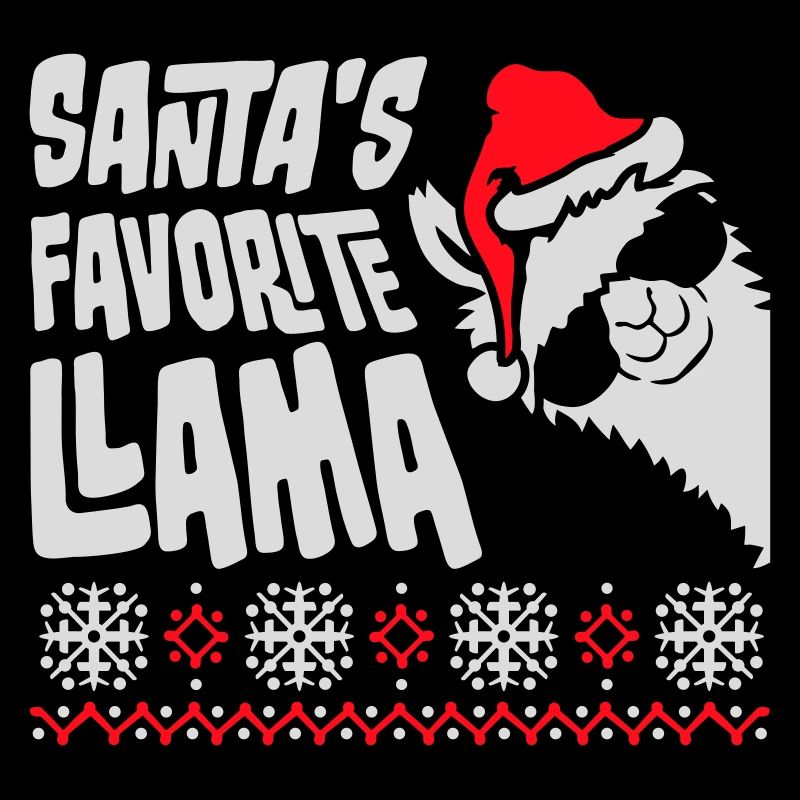 Santa's Favorite Llama Cool Sonnenbrille Seitlich