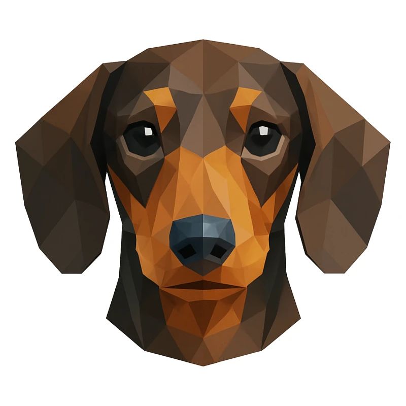 Süßer Dachshund – Polygon Hundedesign