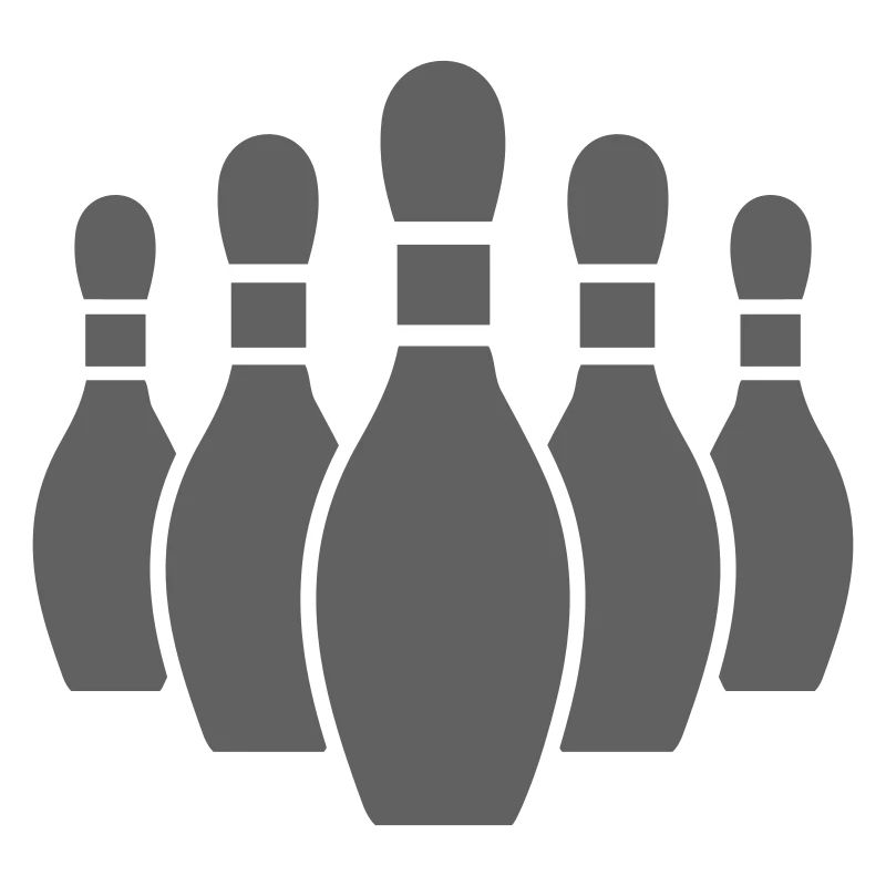 Bowling Silhouette: Pins