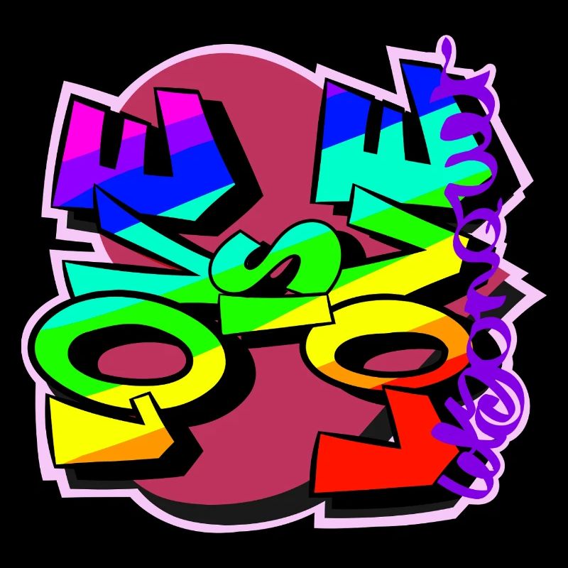 Bunte Graffiti-Wörter