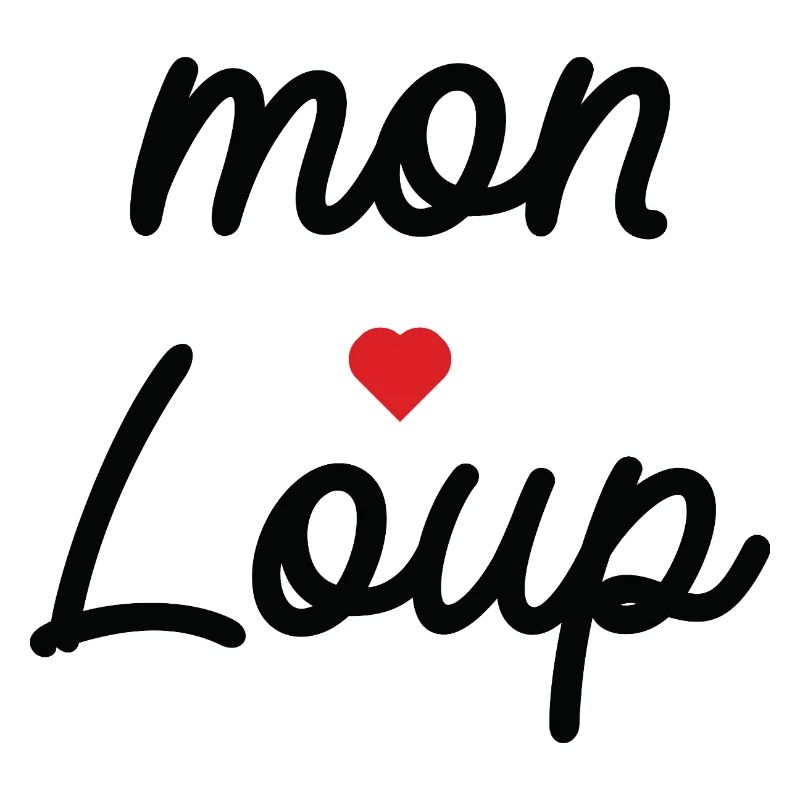 My Wolf Love Cursive Typography