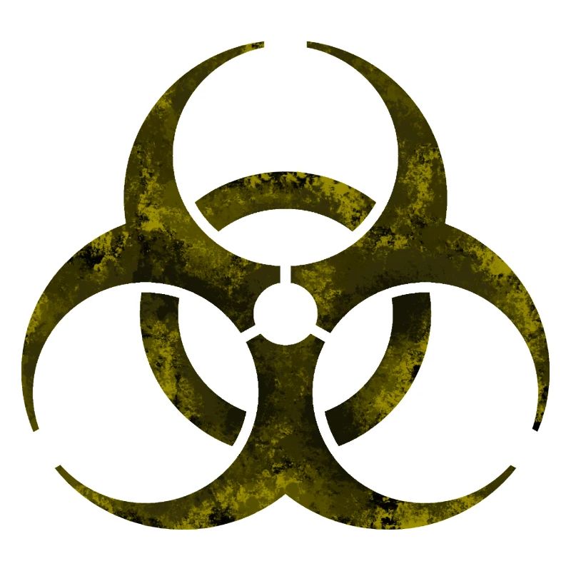 Yellow Biohazard Symbol