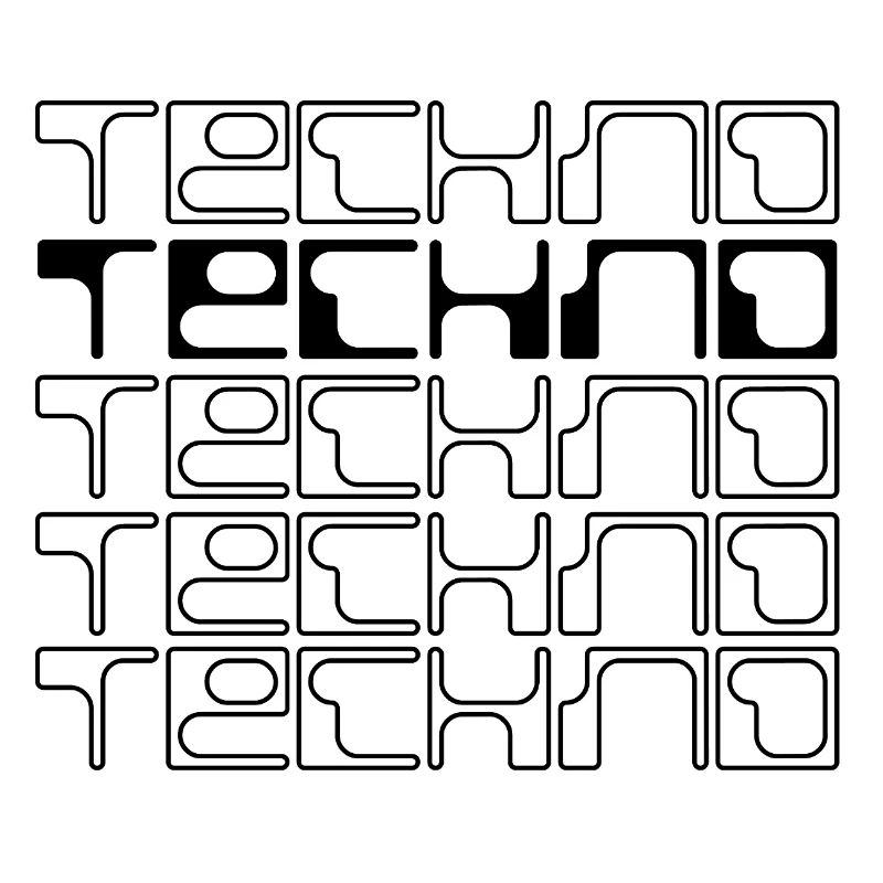 Techno-Musik geometrisches Logodesign