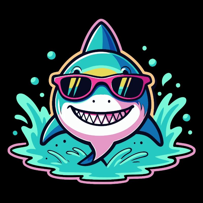 Shark Sunglasses Surf Fun