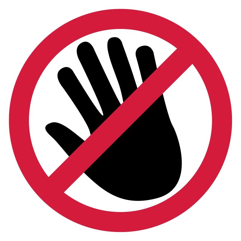 Do not touch the hand