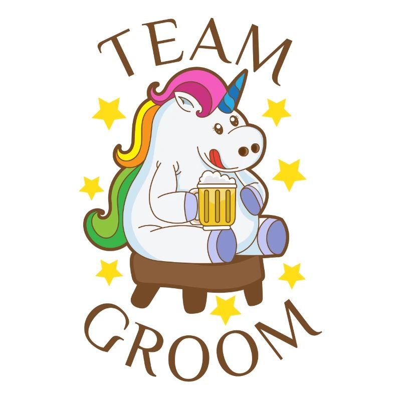 Team Groom Unicorn Partner Look Bachelor Fun