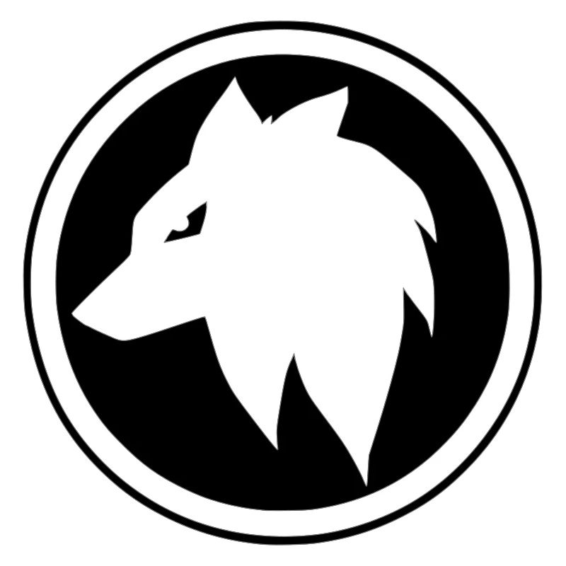 Mangawolf im Kreis