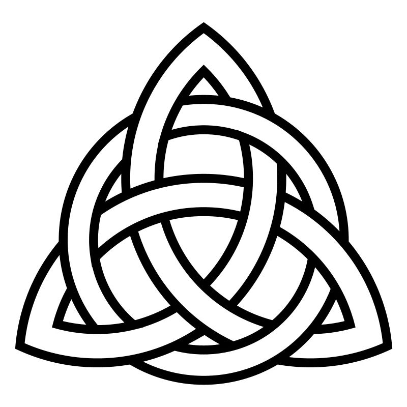 Keltisches Triqueta oder Triquetra-Symbol WEISS