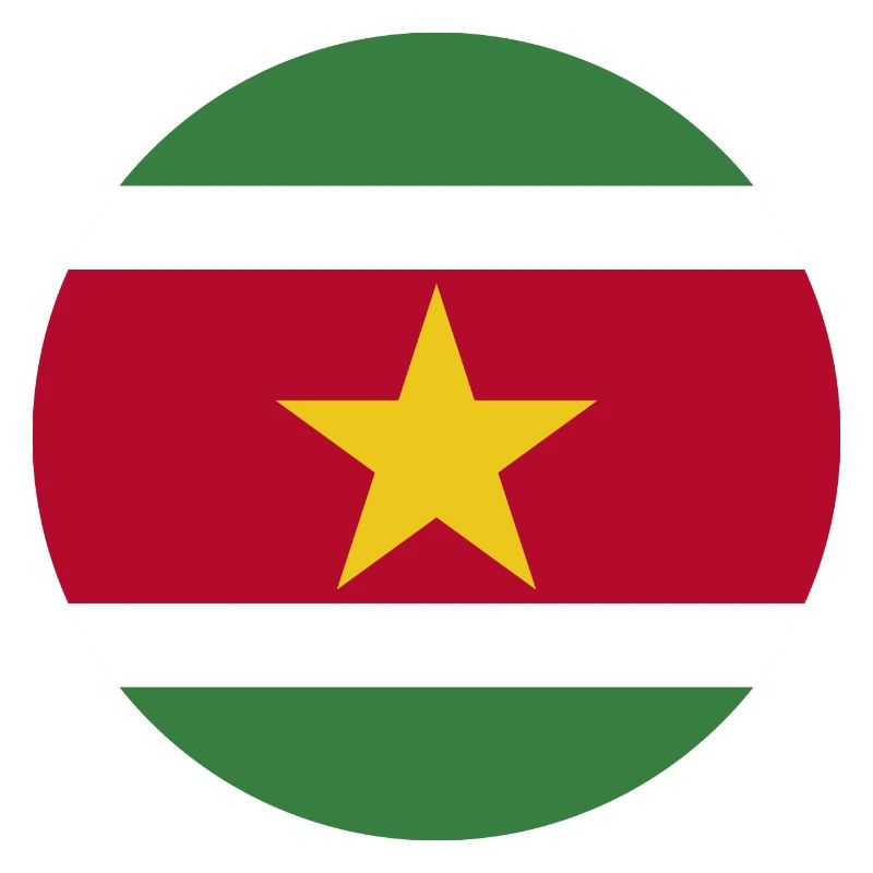 runde Aufkleberfahne der Suriname Aufkleber Geschenkidee
