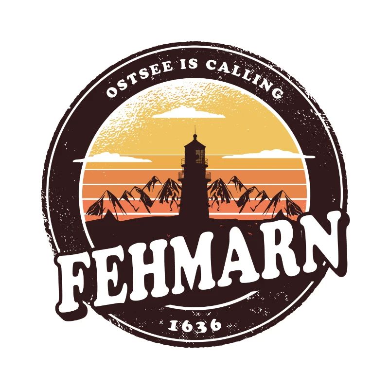 Fehmarn Vintage Leuchtturm Design