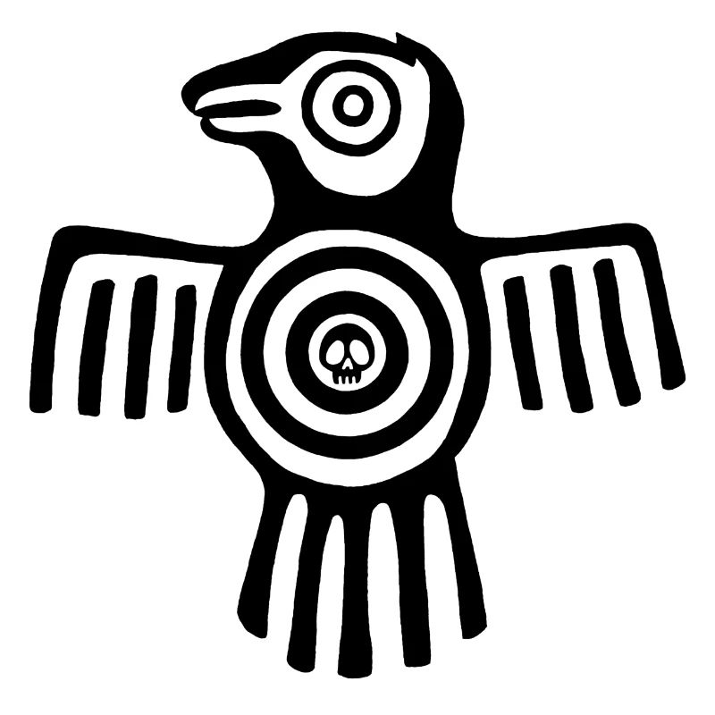 Schwarzer Inka-Vogel