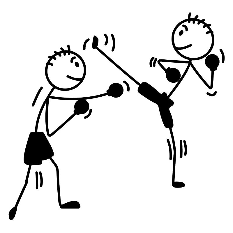 kickboxing high kick and punches