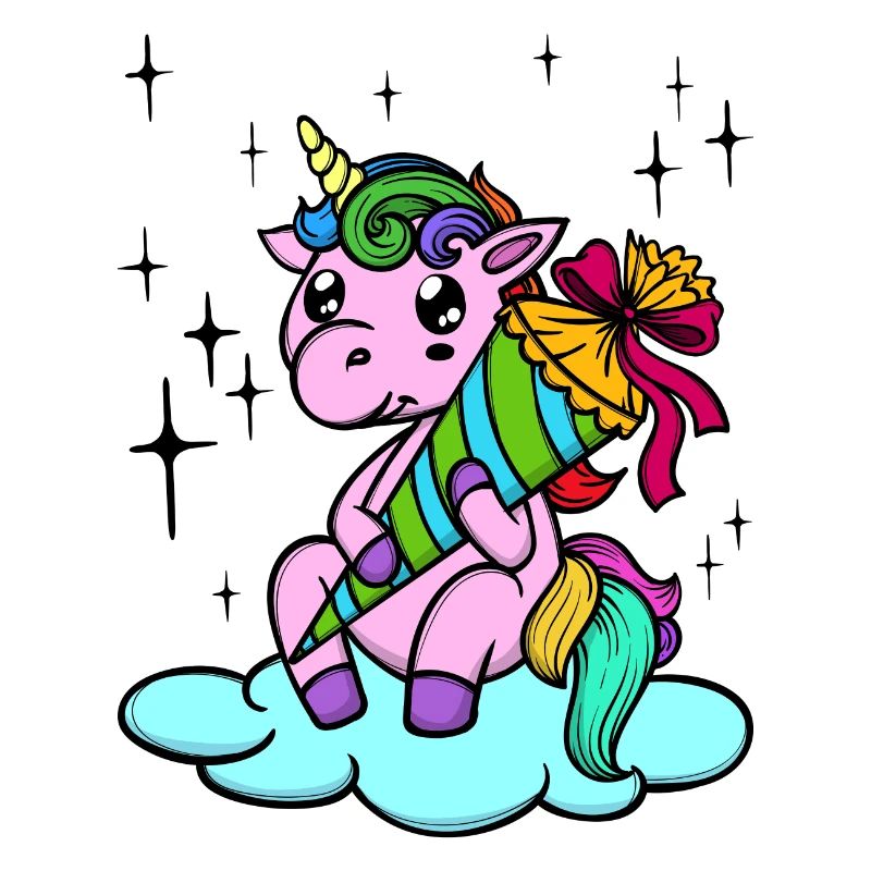 Einhorn Schultüte Schulanfang Schulstart Schule