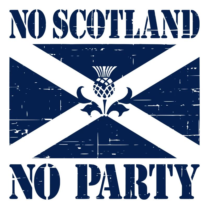 Slogan du drapeau sans l’Écosse pas de parti